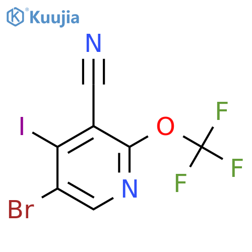 5-Bromo-3-cyano-4-iodo-2-(trifluoromethoxy)pyridine structure