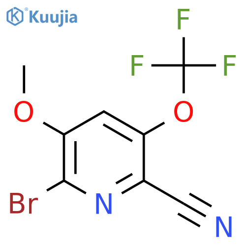 2-Bromo-6-cyano-3-methoxy-5-(trifluoromethoxy)pyridine structure
