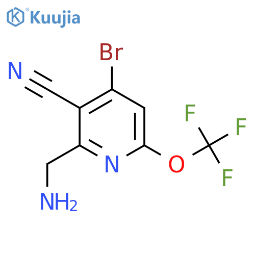 2-(Aminomethyl)-4-bromo-3-cyano-6-(trifluoromethoxy)pyridine structure
