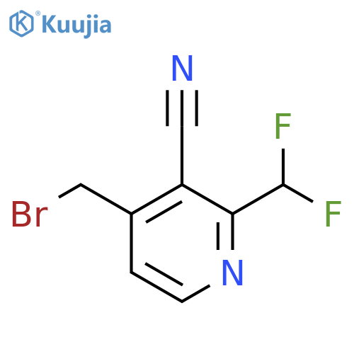 4-(Bromomethyl)-3-cyano-2-(difluoromethyl)pyridine structure