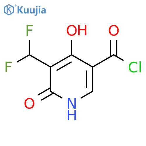 3-(Difluoromethyl)-2,4-dihydroxypyridine-5-carbonyl chloride structure