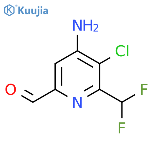 4-Amino-3-chloro-2-(difluoromethyl)pyridine-6-carboxaldehyde structure