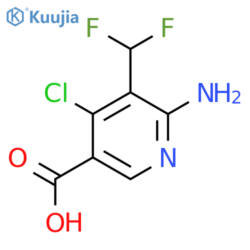 2-Amino-4-chloro-3-(difluoromethyl)pyridine-5-carboxylic acid structure