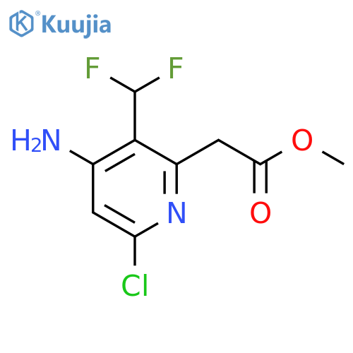Methyl 4-amino-6-chloro-3-(difluoromethyl)pyridine-2-acetate structure