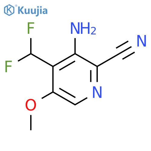 3-Amino-2-cyano-4-(difluoromethyl)-5-methoxypyridine structure