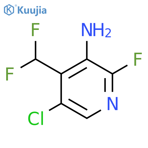 3-Amino-5-chloro-4-(difluoromethyl)-2-fluoropyridine structure