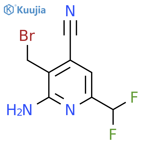 2-Amino-3-(bromomethyl)-4-cyano-6-(difluoromethyl)pyridine structure