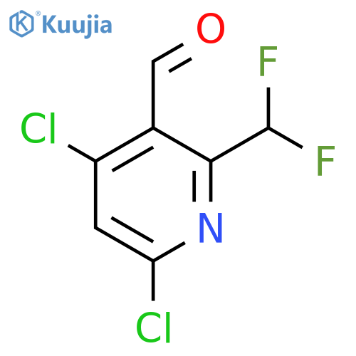 4,6-Dichloro-2-(difluoromethyl)pyridine-3-carboxaldehyde structure
