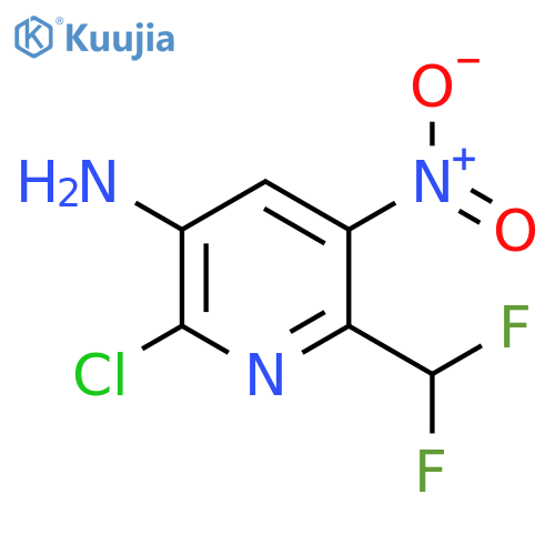 3-Amino-2-chloro-6-(difluoromethyl)-5-nitropyridine structure
