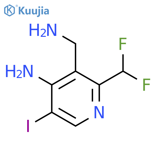 4-Amino-3-(aminomethyl)-2-(difluoromethyl)-5-iodopyridine structure