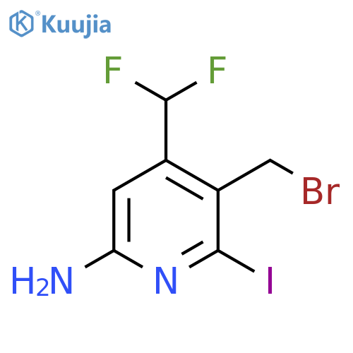 6-Amino-3-(bromomethyl)-4-(difluoromethyl)-2-iodopyridine structure