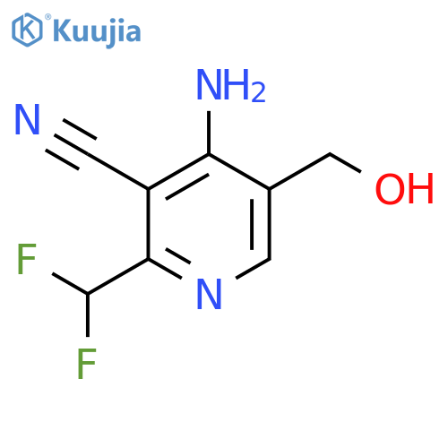 4-Amino-3-cyano-2-(difluoromethyl)pyridine-5-methanol structure