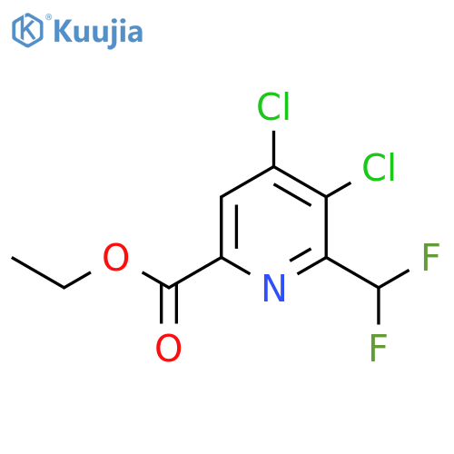 Ethyl 3,4-dichloro-2-(difluoromethyl)pyridine-6-carboxylate structure