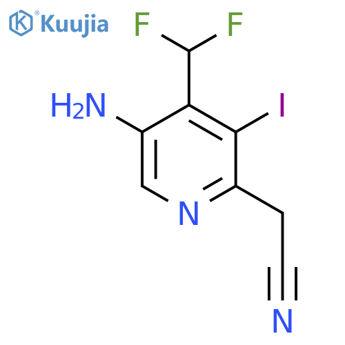 5-Amino-4-(difluoromethyl)-3-iodopyridine-2-acetonitrile structure