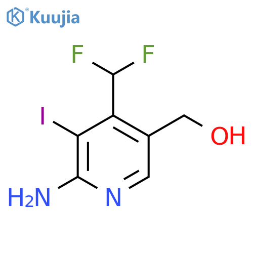 2-Amino-4-(difluoromethyl)-3-iodopyridine-5-methanol structure
