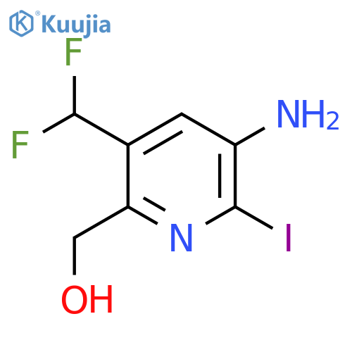3-Amino-5-(difluoromethyl)-2-iodopyridine-6-methanol structure