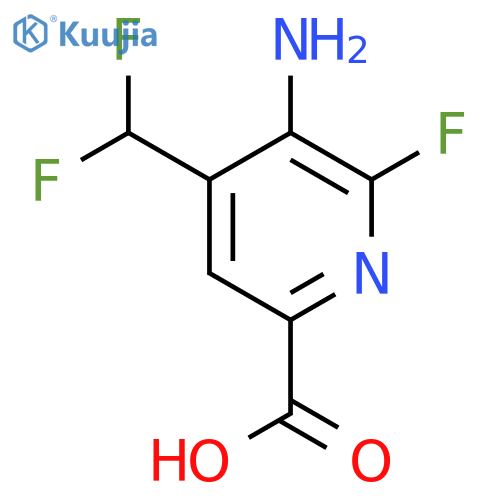 3-Amino-4-(difluoromethyl)-2-fluoropyridine-6-carboxylic acid structure