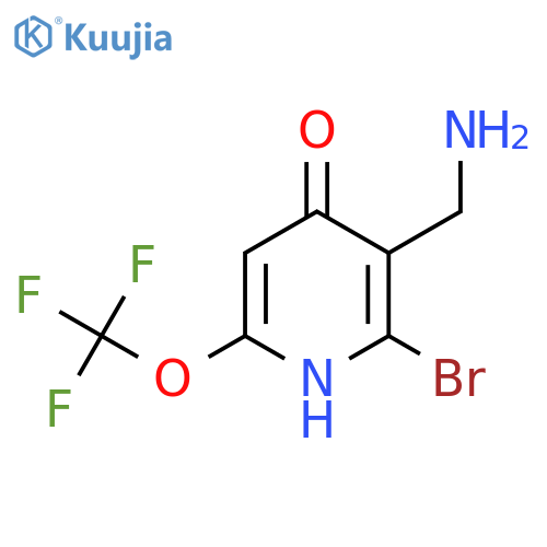 3-(Aminomethyl)-2-bromo-4-hydroxy-6-(trifluoromethoxy)pyridine structure