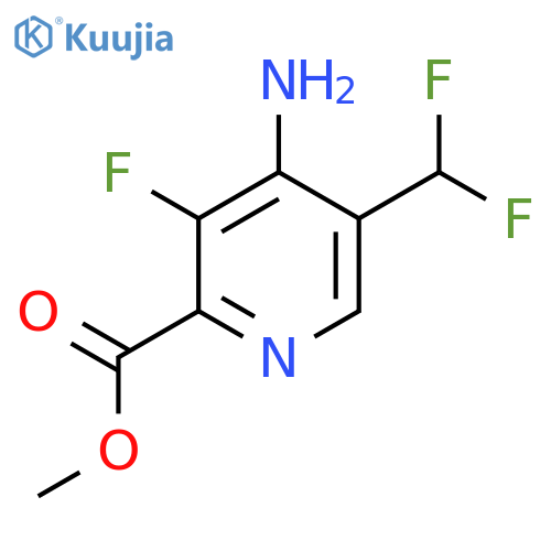 Methyl 4-amino-5-(difluoromethyl)-3-fluoropyridine-2-carboxylate structure