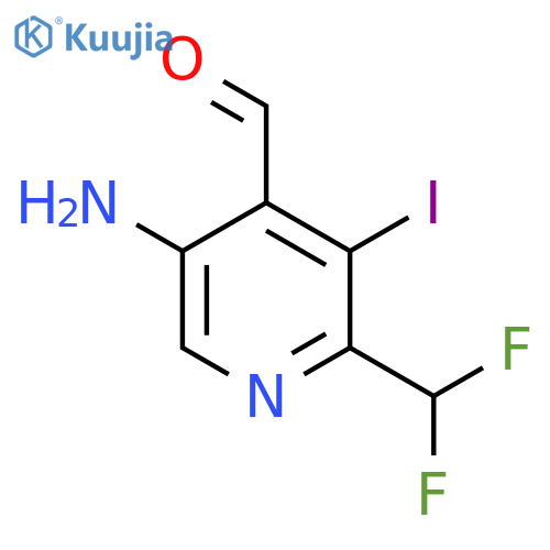 5-Amino-2-(difluoromethyl)-3-iodopyridine-4-carboxaldehyde structure