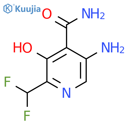 5-Amino-2-(difluoromethyl)-3-hydroxypyridine-4-carboxamide structure