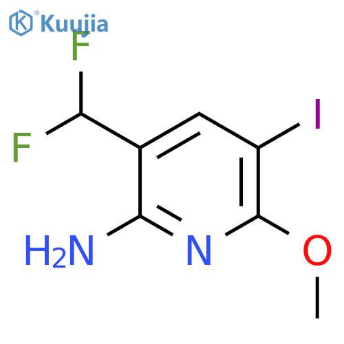 2-Amino-3-(difluoromethyl)-5-iodo-6-methoxypyridine structure