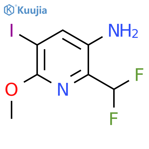 3-Amino-2-(difluoromethyl)-5-iodo-6-methoxypyridine structure