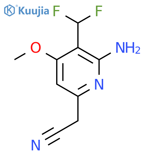 2-Amino-3-(difluoromethyl)-4-methoxypyridine-6-acetonitrile structure