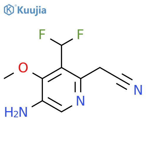 5-Amino-3-(difluoromethyl)-4-methoxypyridine-2-acetonitrile structure
