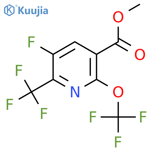 Methyl 3-fluoro-6-(trifluoromethoxy)-2-(trifluoromethyl)pyridine-5-carboxylate structure