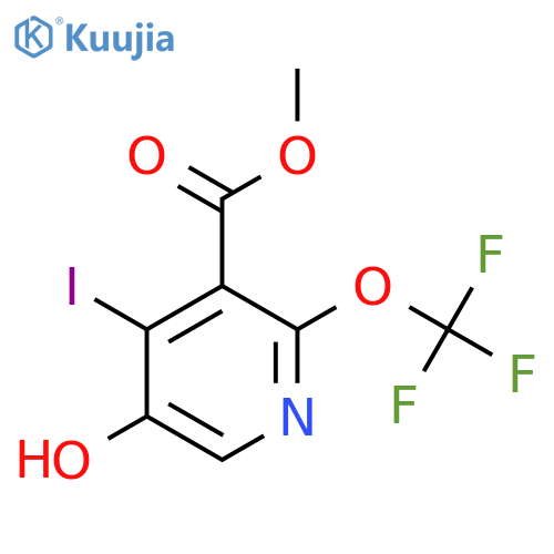 Methyl 5-hydroxy-4-iodo-2-(trifluoromethoxy)pyridine-3-carboxylate structure