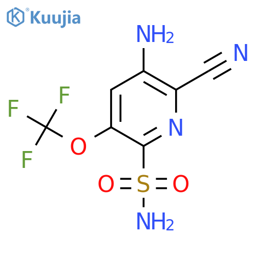 3-Amino-2-cyano-5-(trifluoromethoxy)pyridine-6-sulfonamide structure