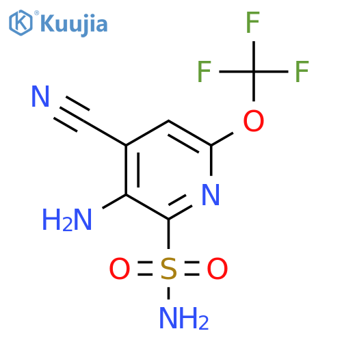 3-Amino-4-cyano-6-(trifluoromethoxy)pyridine-2-sulfonamide structure