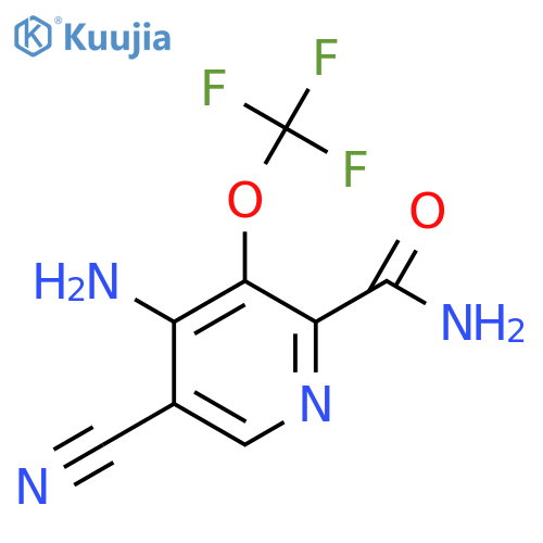 4-Amino-5-cyano-3-(trifluoromethoxy)pyridine-2-carboxamide structure
