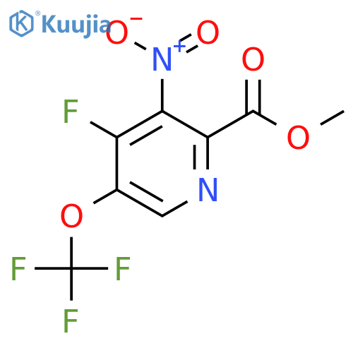 Methyl 4-fluoro-3-nitro-5-(trifluoromethoxy)pyridine-2-carboxylate structure
