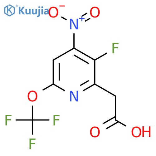3-Fluoro-4-nitro-6-(trifluoromethoxy)pyridine-2-acetic acid structure
