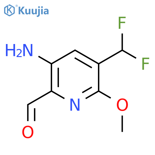 3-Amino-5-(difluoromethyl)-6-methoxypyridine-2-carboxaldehyde structure
