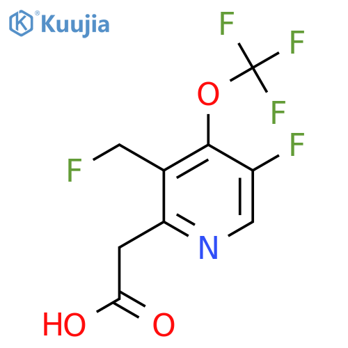 5-Fluoro-3-(fluoromethyl)-4-(trifluoromethoxy)pyridine-2-acetic acid structure