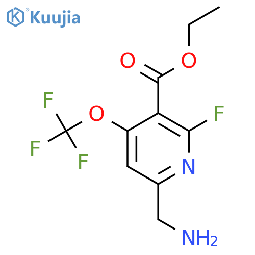 Ethyl 6-(aminomethyl)-2-fluoro-4-(trifluoromethoxy)pyridine-3-carboxylate structure