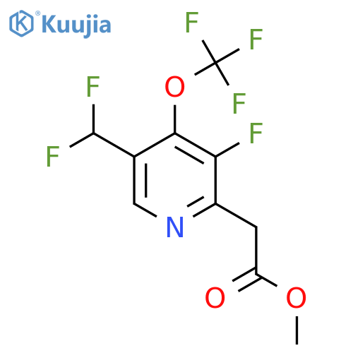 Methyl 5-(difluoromethyl)-3-fluoro-4-(trifluoromethoxy)pyridine-2-acetate structure