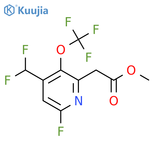 Methyl 4-(difluoromethyl)-6-fluoro-3-(trifluoromethoxy)pyridine-2-acetate structure