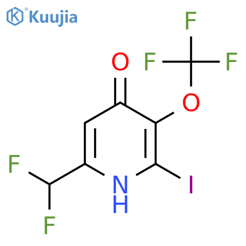 6-(Difluoromethyl)-4-hydroxy-2-iodo-3-(trifluoromethoxy)pyridine structure