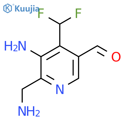 3-Amino-2-(aminomethyl)-4-(difluoromethyl)pyridine-5-carboxaldehyde structure