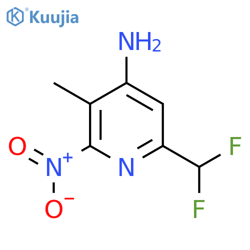 4-Amino-6-(difluoromethyl)-3-methyl-2-nitropyridine structure