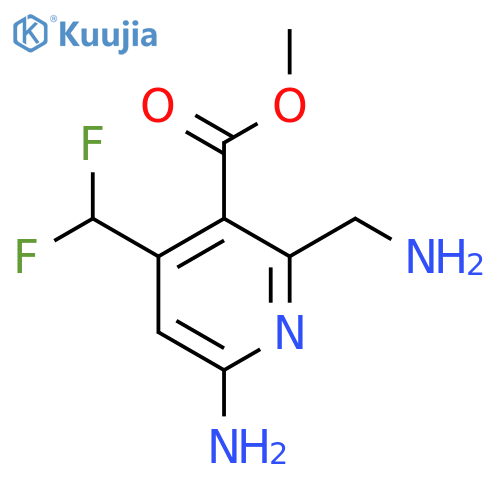 Methyl 6-amino-2-(aminomethyl)-4-(difluoromethyl)pyridine-3-carboxylate structure