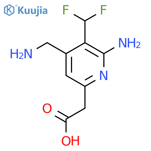2-Amino-4-(aminomethyl)-3-(difluoromethyl)pyridine-6-acetic acid structure