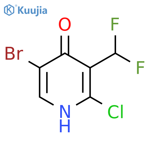 5-Bromo-2-chloro-3-(difluoromethyl)-4-hydroxypyridine structure