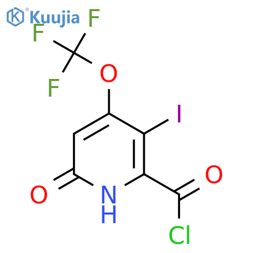 6-Hydroxy-3-iodo-4-(trifluoromethoxy)pyridine-2-carbonyl chloride structure