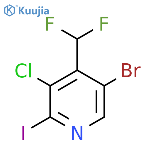 5-Bromo-3-chloro-4-(difluoromethyl)-2-iodopyridine structure