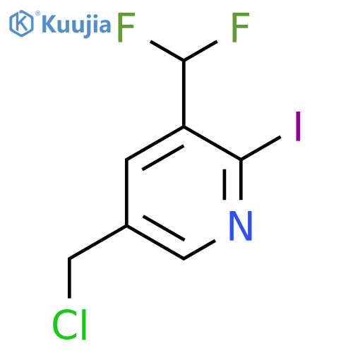 5-(Chloromethyl)-3-(difluoromethyl)-2-iodopyridine structure